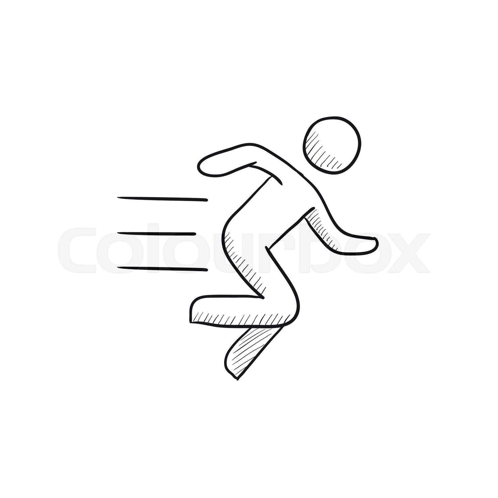 Running man drawing sales