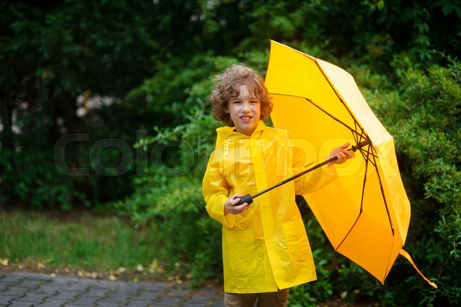 Cute yellow raincoat best sale