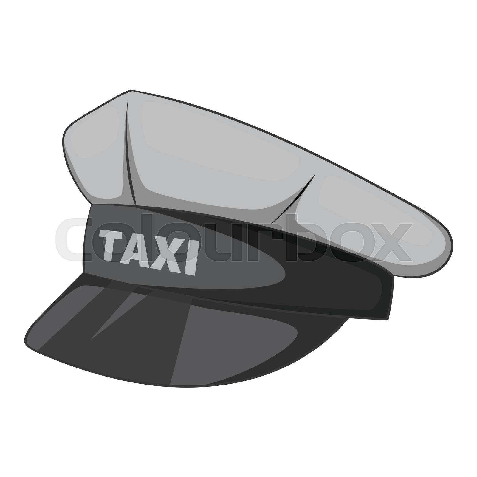 Cap taxi driver icon in simple style isolated on white backg Colourbox