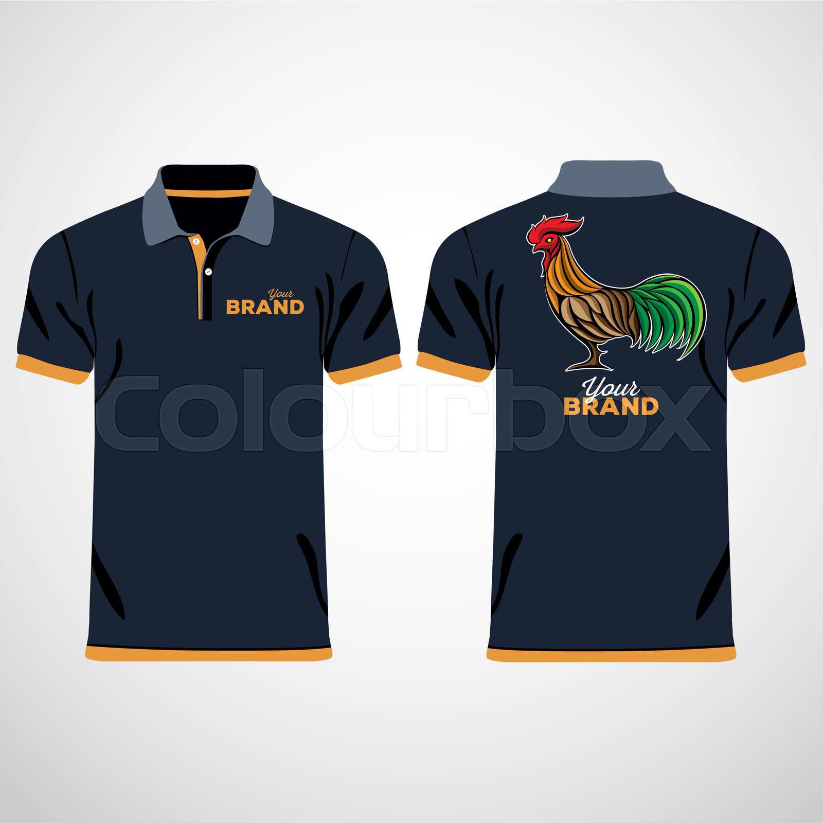 Color men polo shirts. Design template. Vector illustration Colourbox