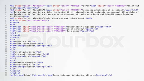HTML Simple Code Vector. Colorful Abstract Program Tags In D | Colourbox