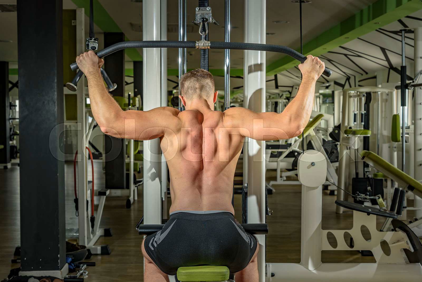 Shoulder pull down machine sale