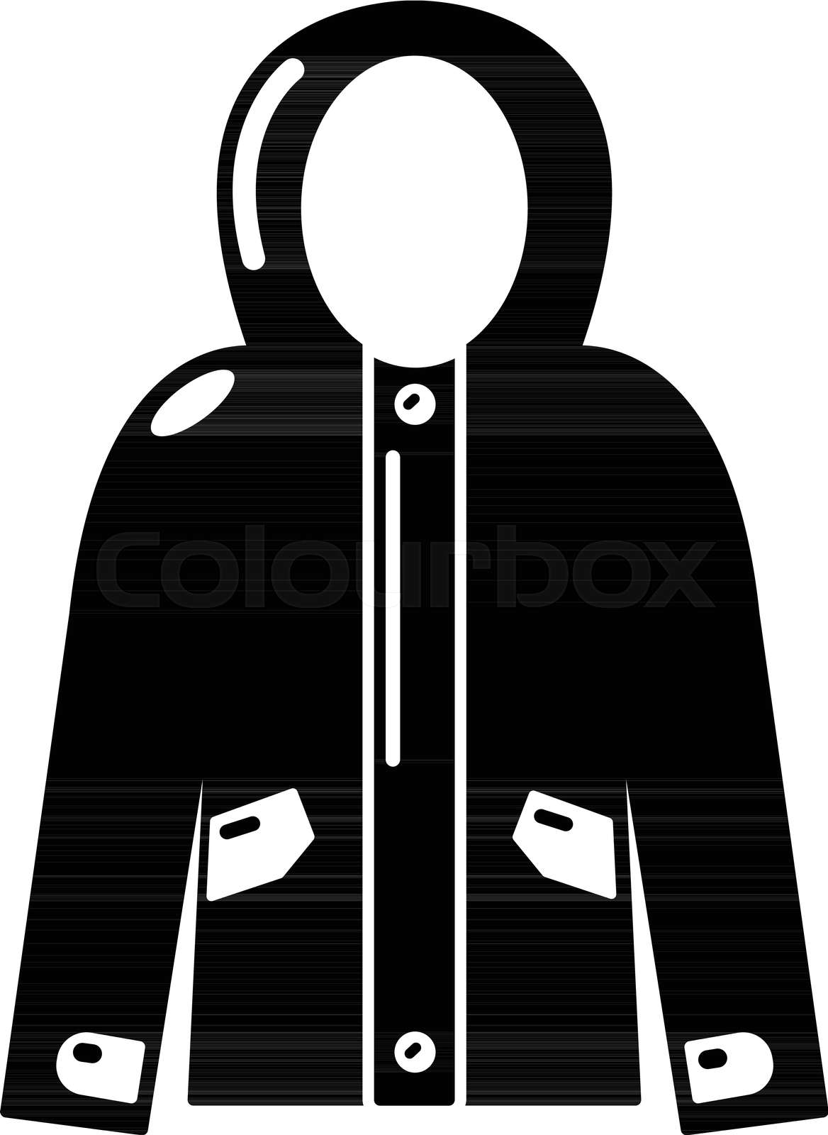 Hooded jacket icon. Simple illustration of hooded jacket vec Colourbox