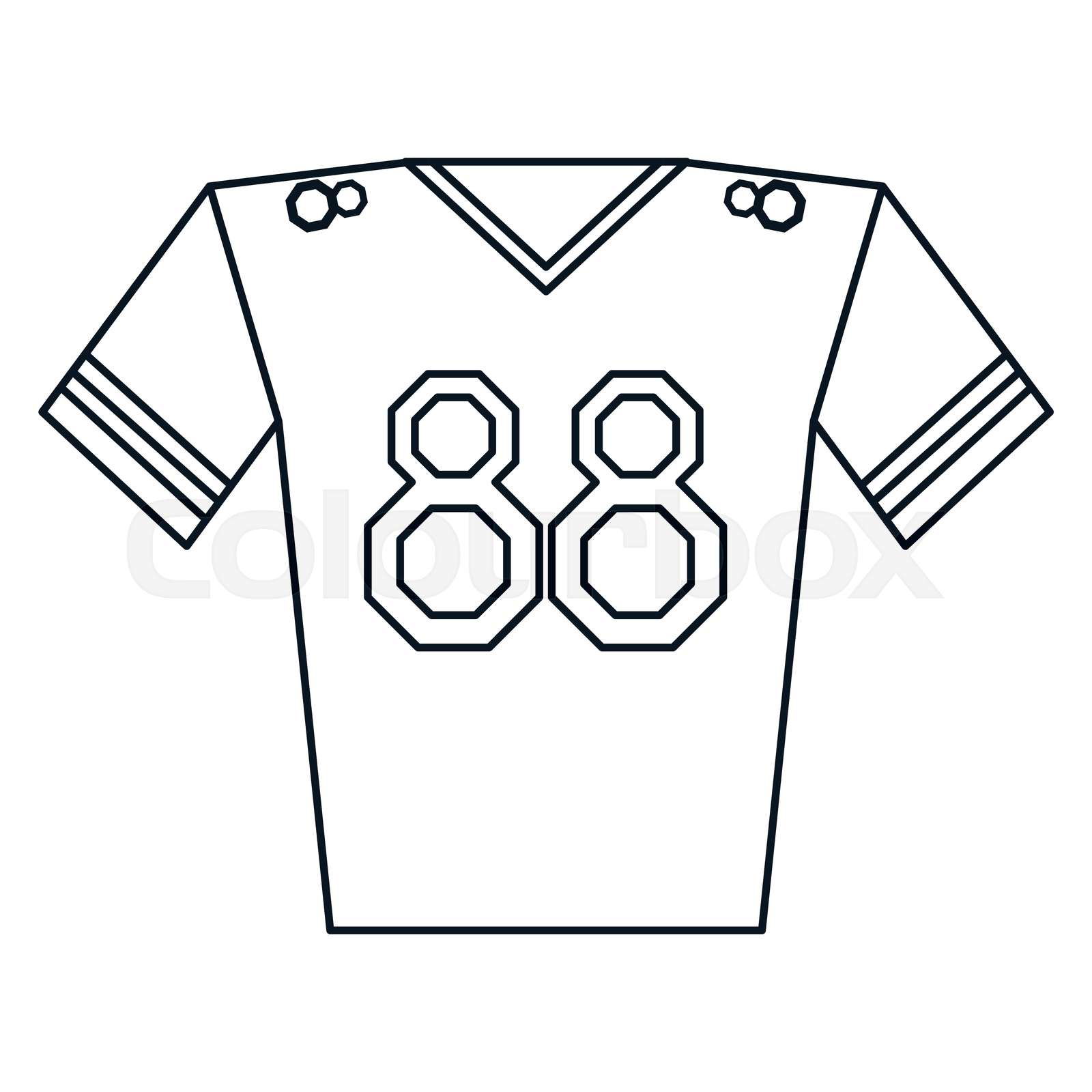 Jersey player american football outline vector illustration Colourbox