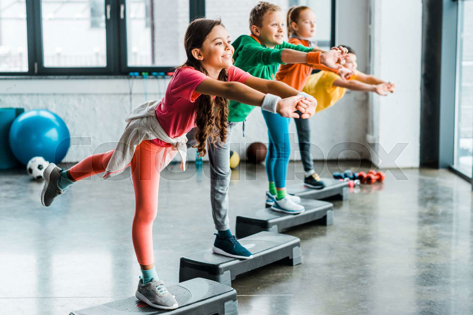 Exercise steps for kids sale