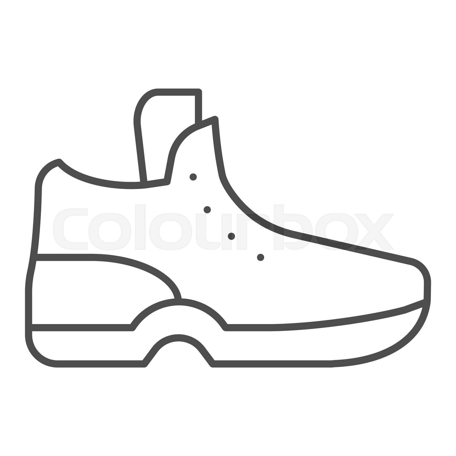 Sneakers thin line icon. Sport shoe vector illustration isol Colourbox