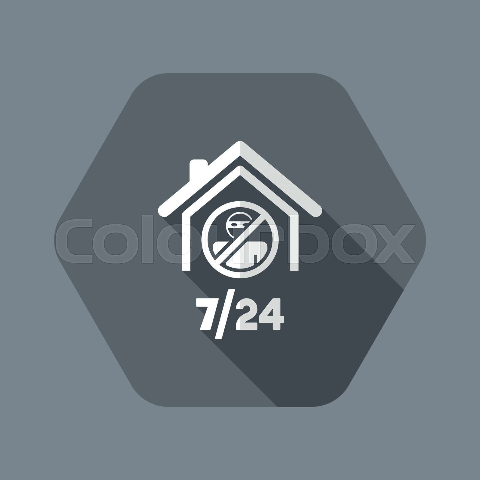 Steady home security services 7/24 - Vector web icon | Colourbox