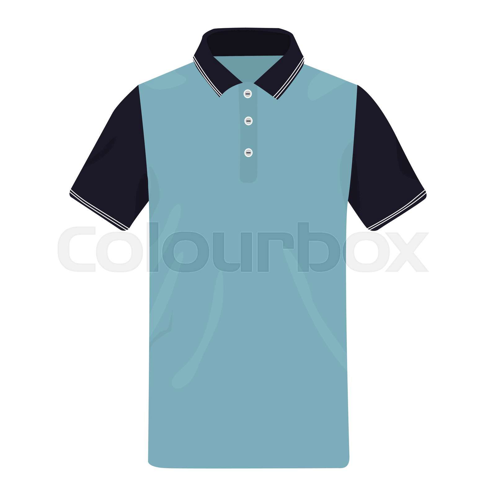 Polo shirt vector icon on a white background. Tshirt illustr Colourbox