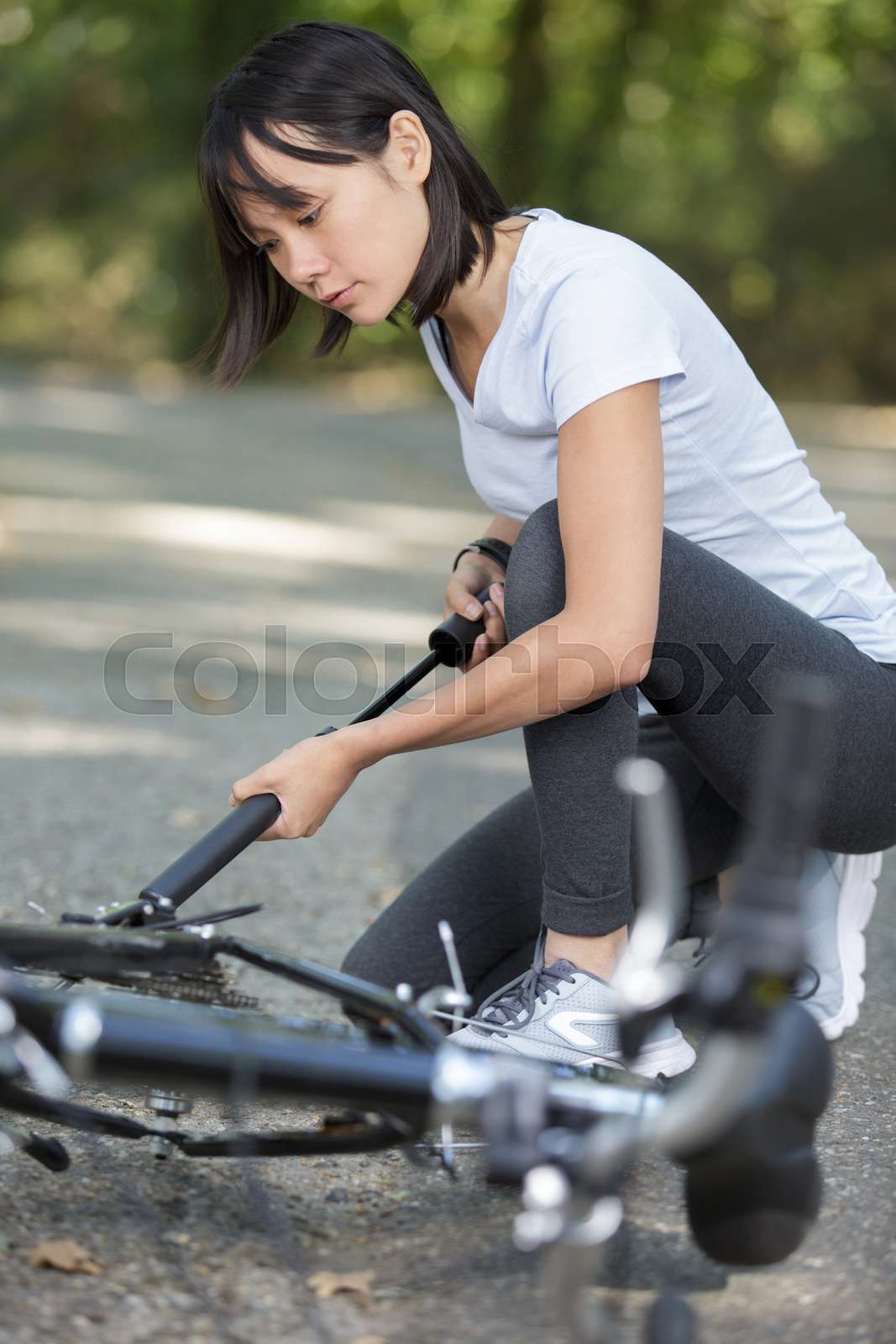 Pumping up bike tyres with hand pump hotsell