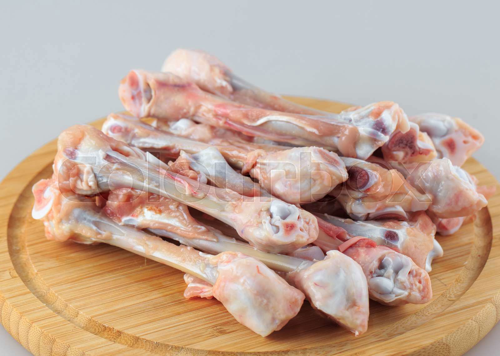 Raw chicken bones top