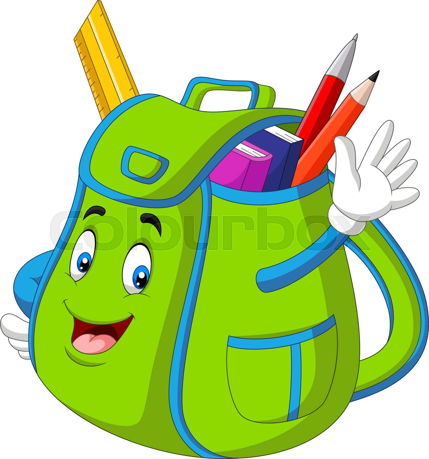 School backpack cartoon discount