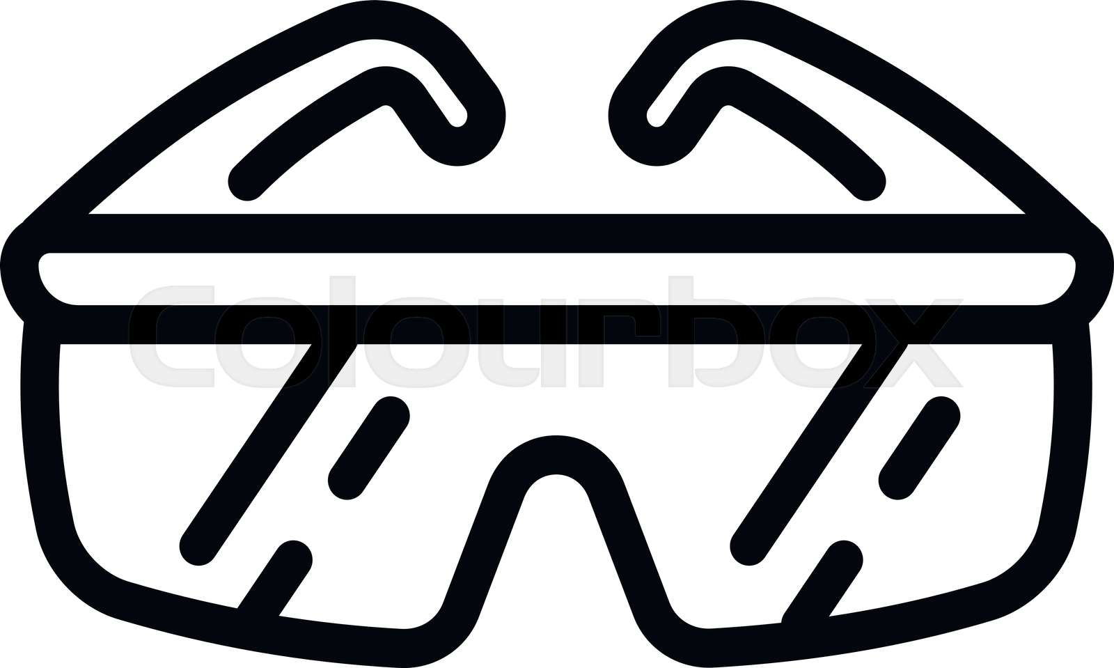 Work goggles icon. Outline work goggles vector icon for web Colourbox