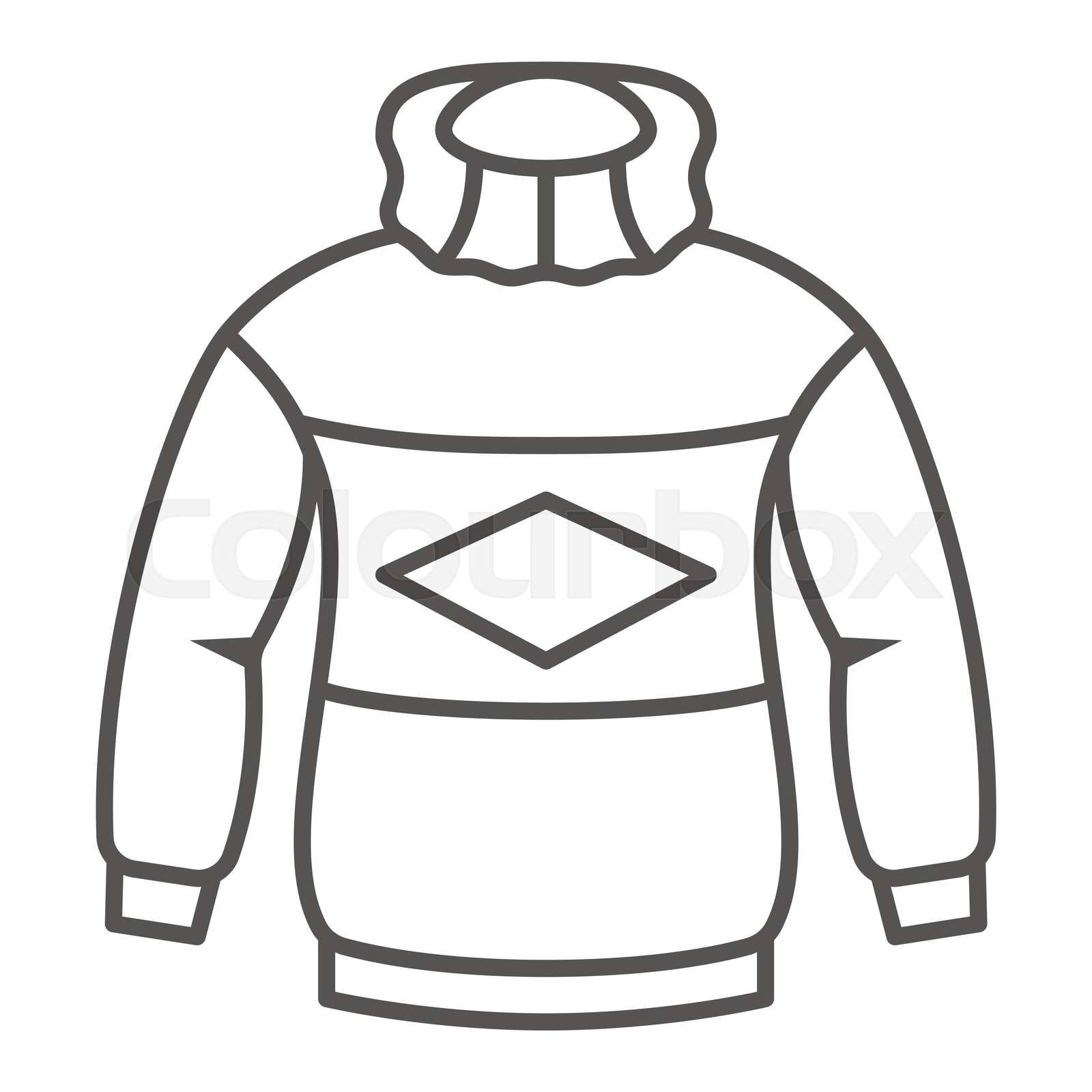 Sweater line and glyph icon clothing and pullover jumper s Colourbox