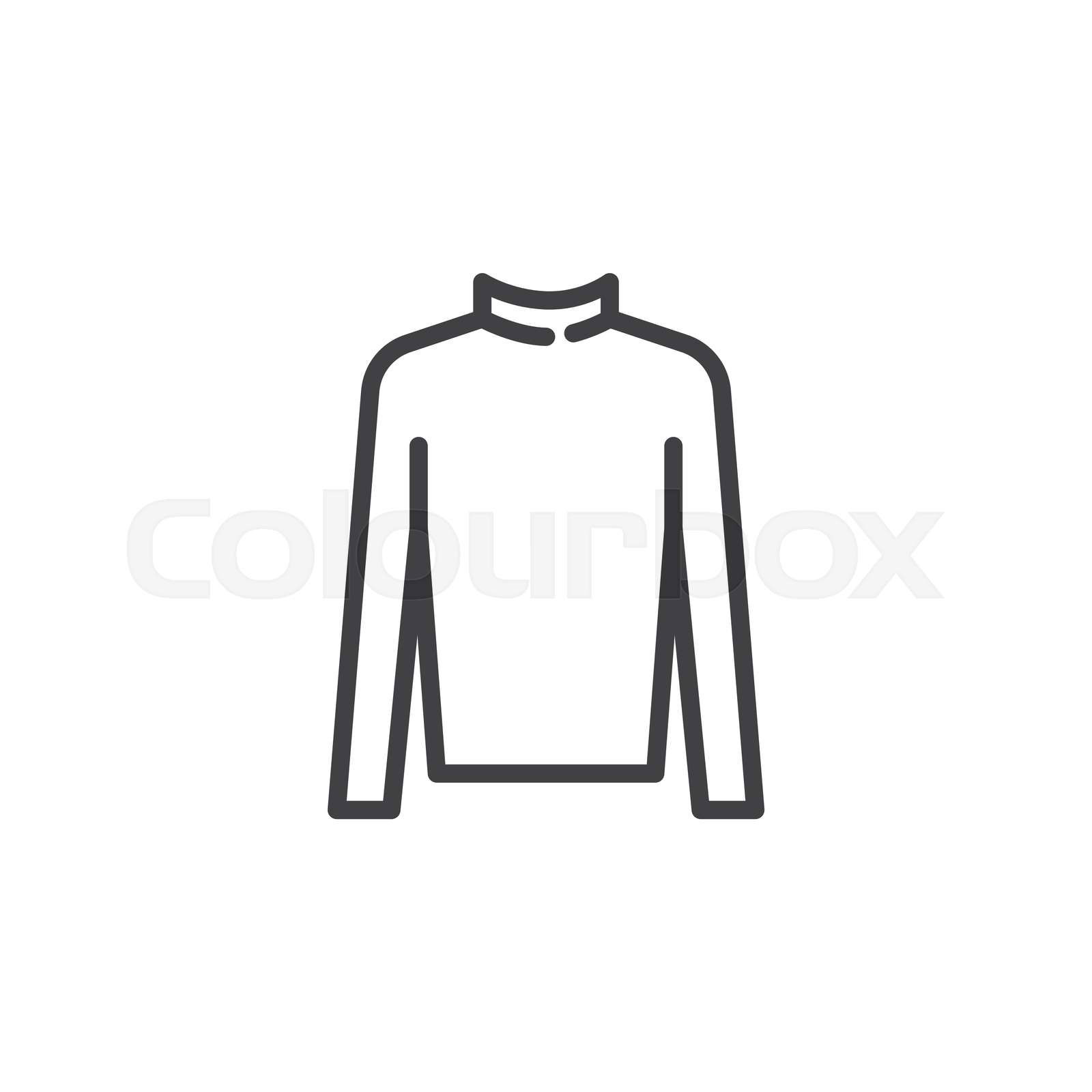 Turtleneck sweater line icon. linear style sign for mobile c Colourbox