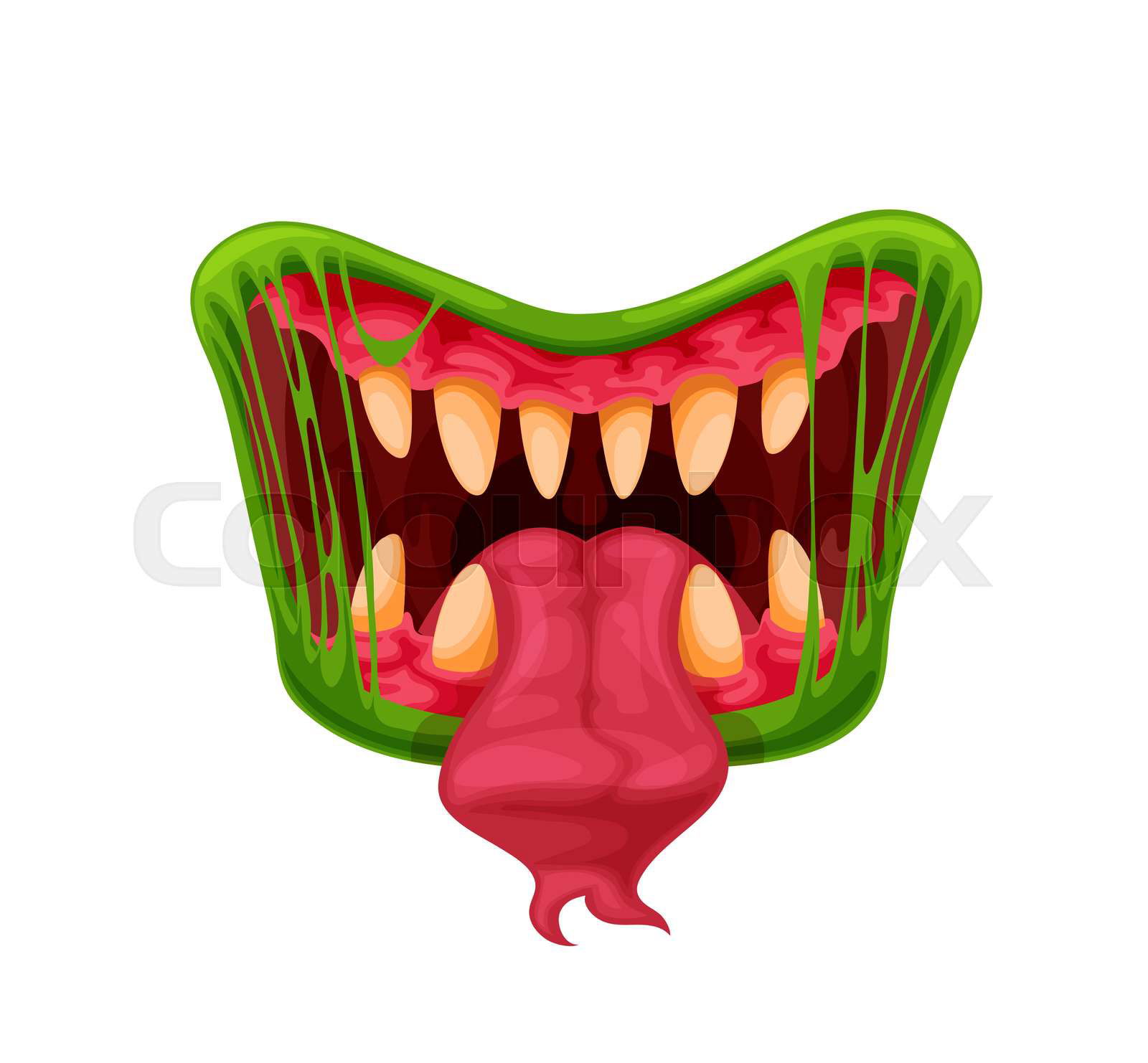 Monster jaws, mouth, tongue and teeth, scary evil smile vect | Colourbox Monster jaws, mouth, tongue and teeth, scary evil smile vect | Colourbox