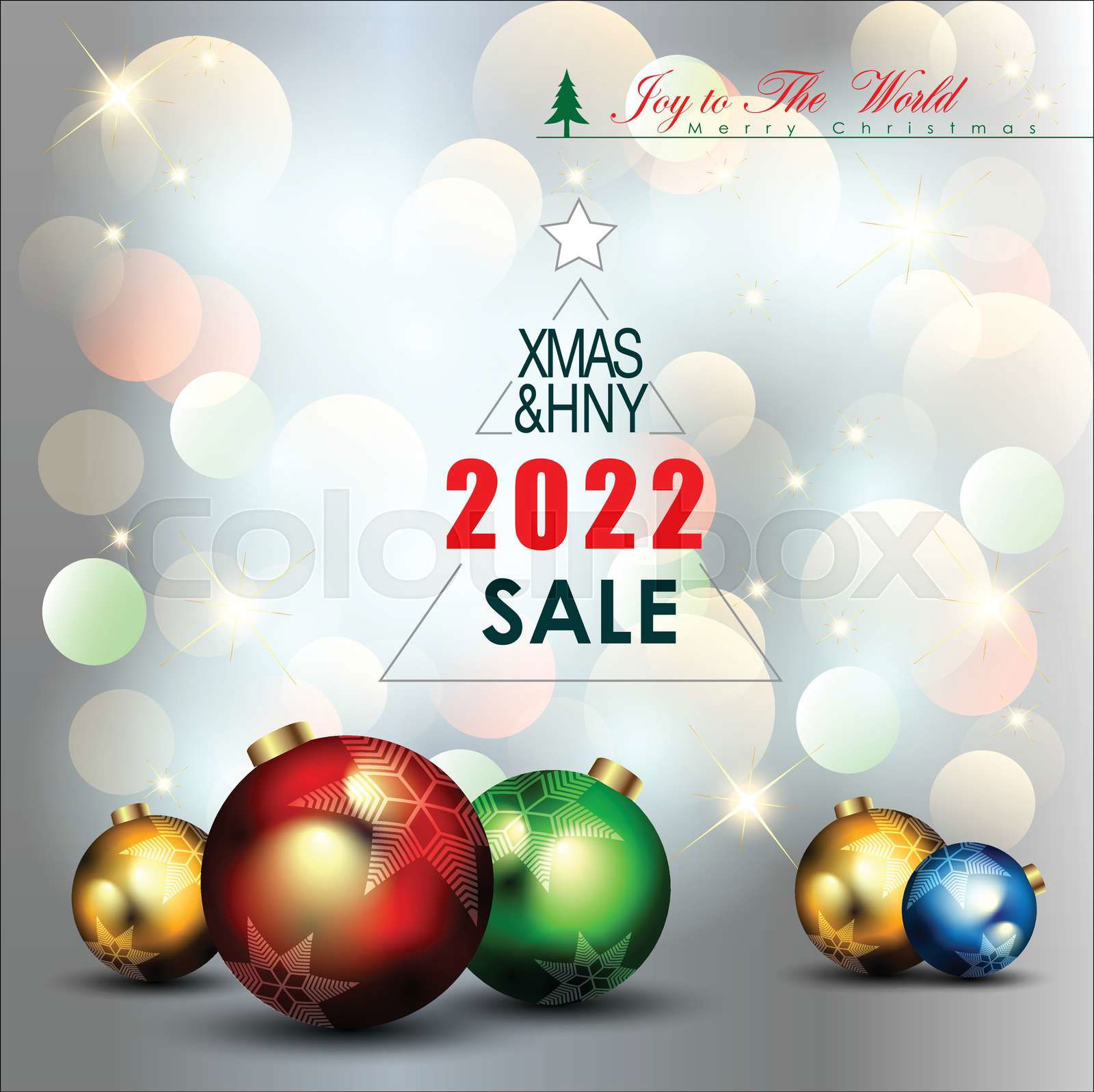 Abstract of Christmas Happy New Year Grand Sale. Vector and