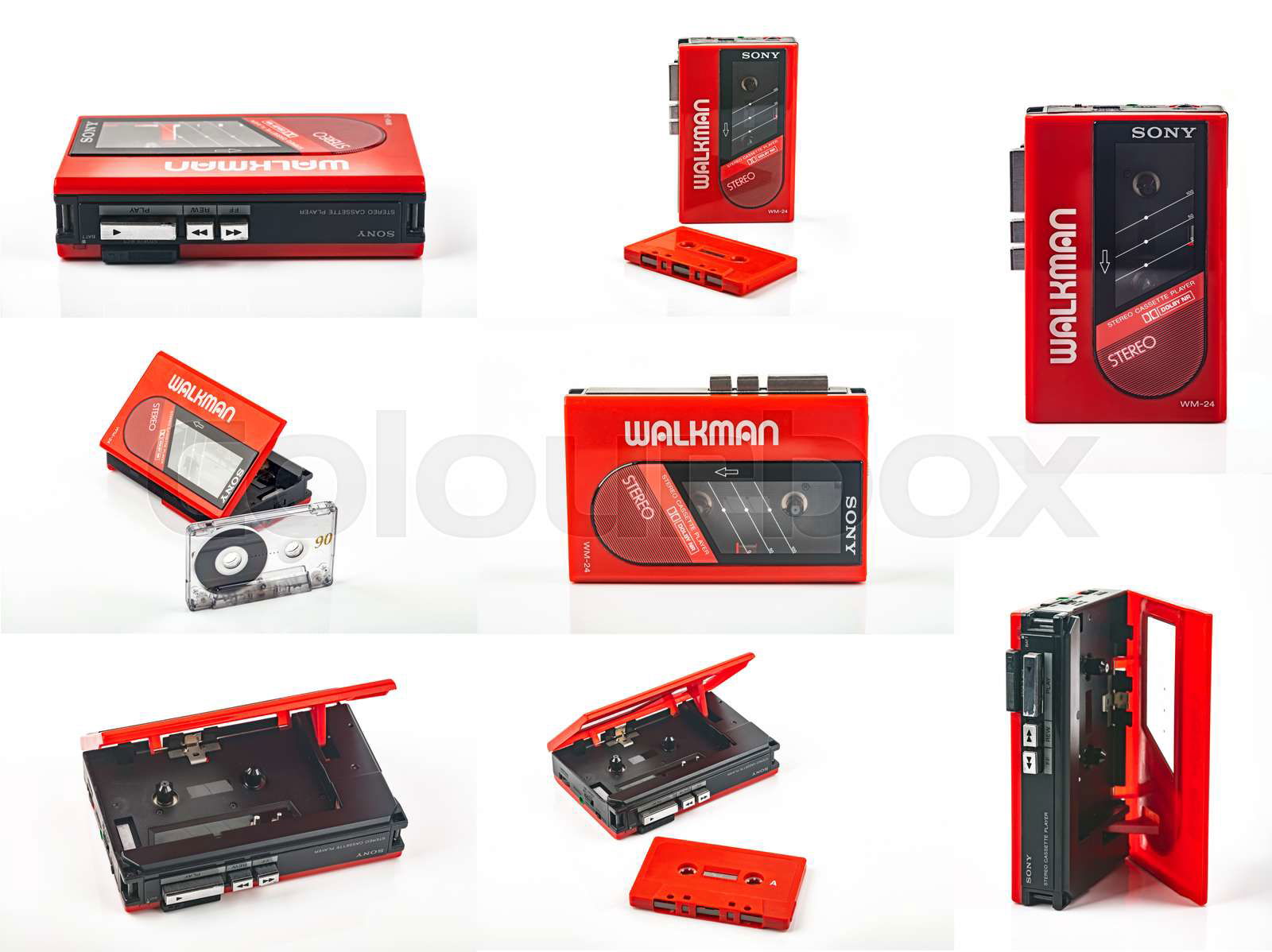 WETZLAR, GERMANY: 2022-04-16: Beautiful red vintage SONY WAL | Colourbox WETZLAR, GERMANY: 2022-04-16: Beautiful red vintage SONY WAL | Colourbox