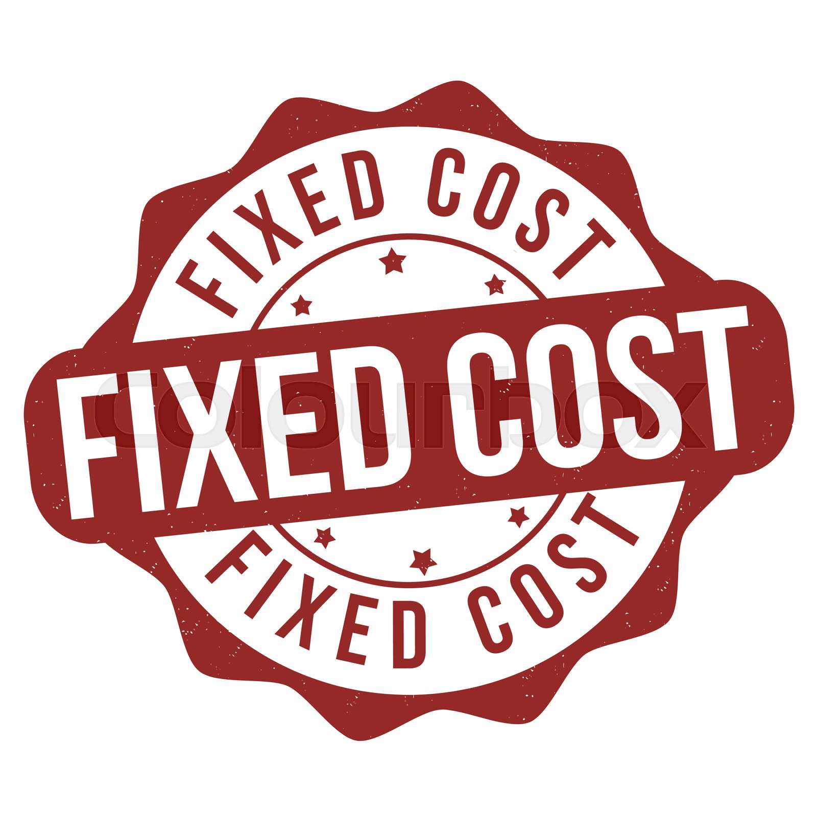 Fixed cost grunge rubber stamp stock vector colourbox