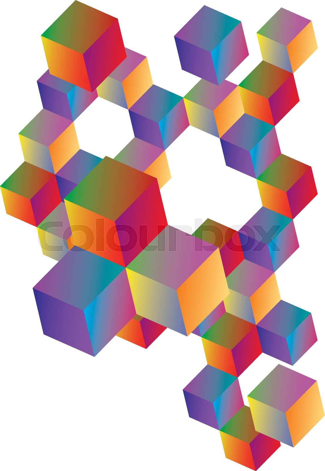 Illustration of Abstract Background Cube Design for Poster Colourbox