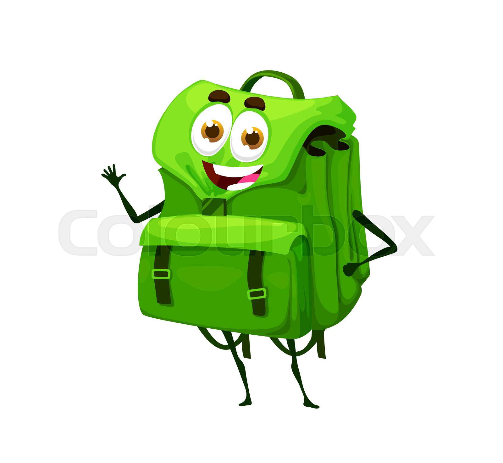 Cartoon character with backpack best sale