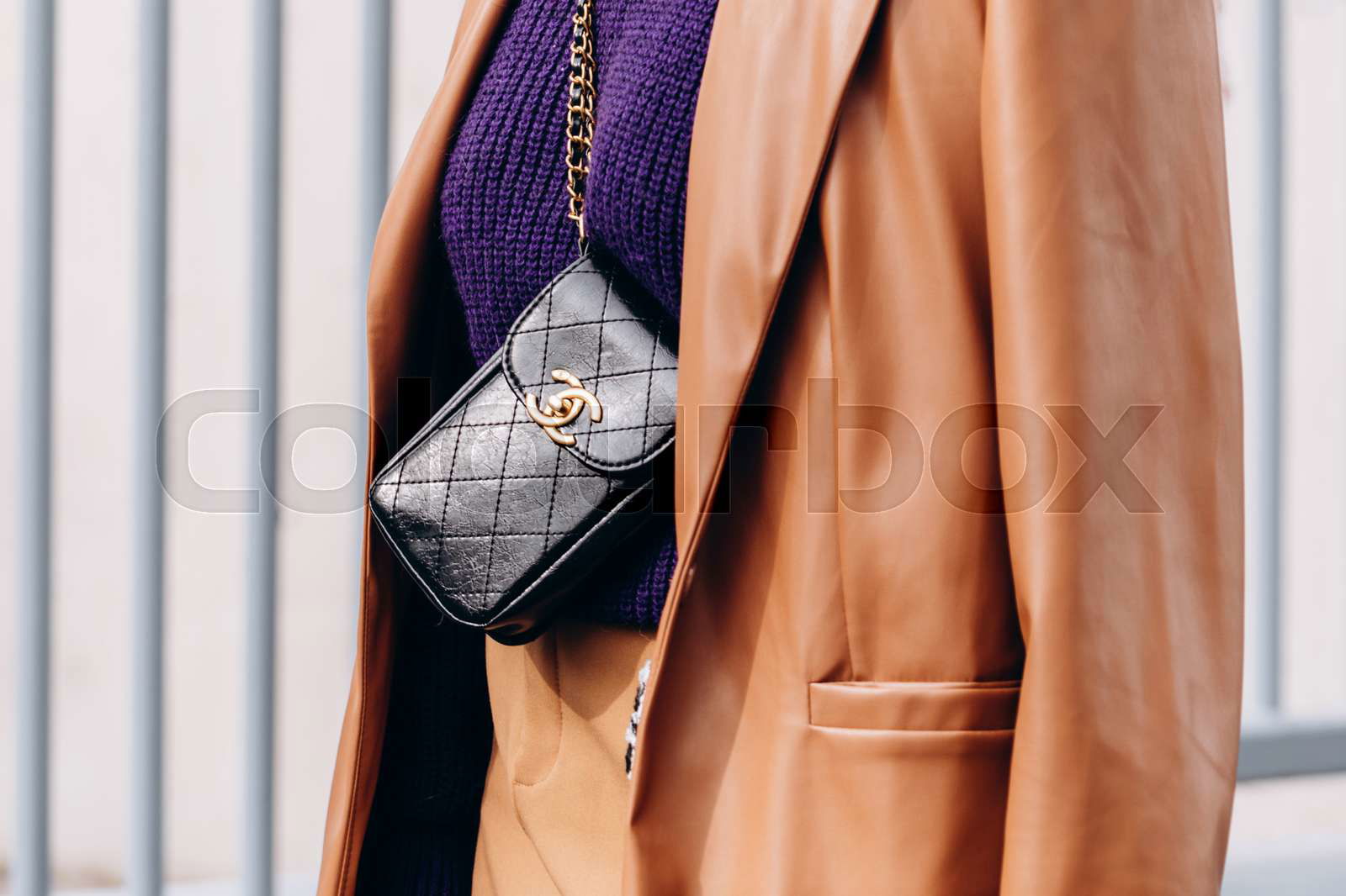 Milan Italy February 24 2022 woman wears Chanel makeup Colourbox