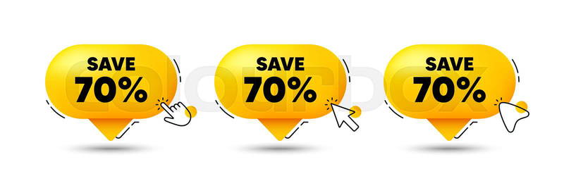 Save up to 70 percent tag. Click here buttons. Discount Sale | Colourbox