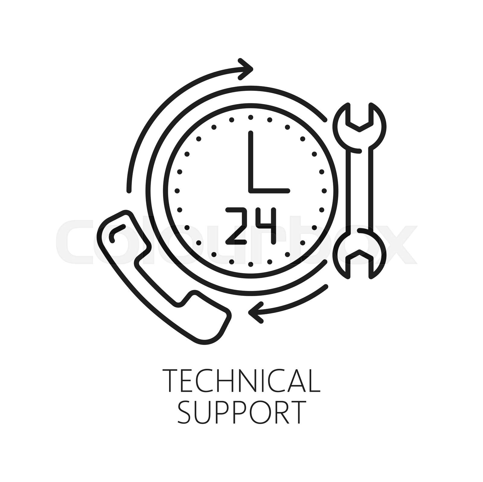 Technical support content delivery network icon stock vector colourbox