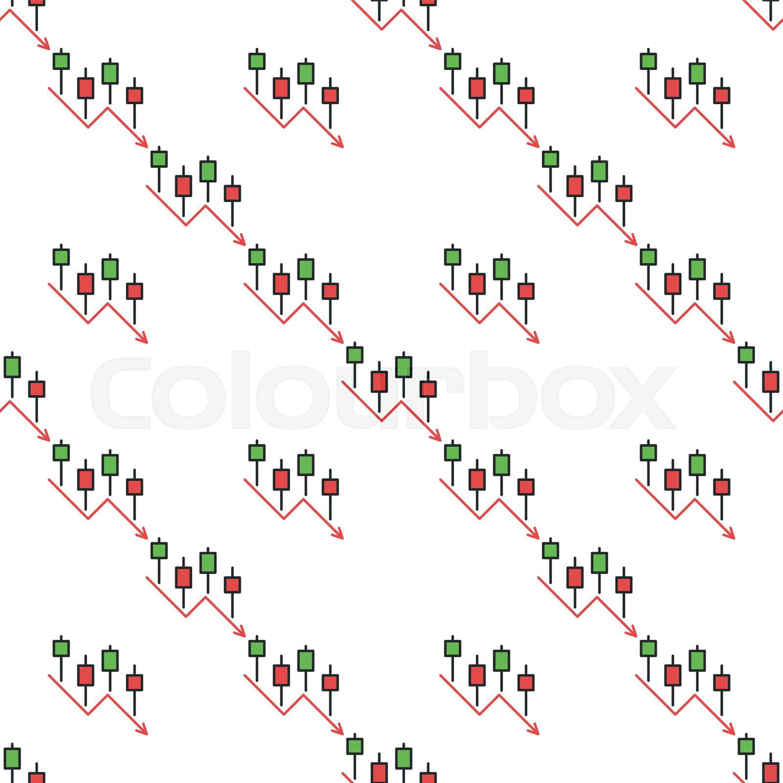 Online Crypto Trading vector Candlestick Chart concept color Colourbox