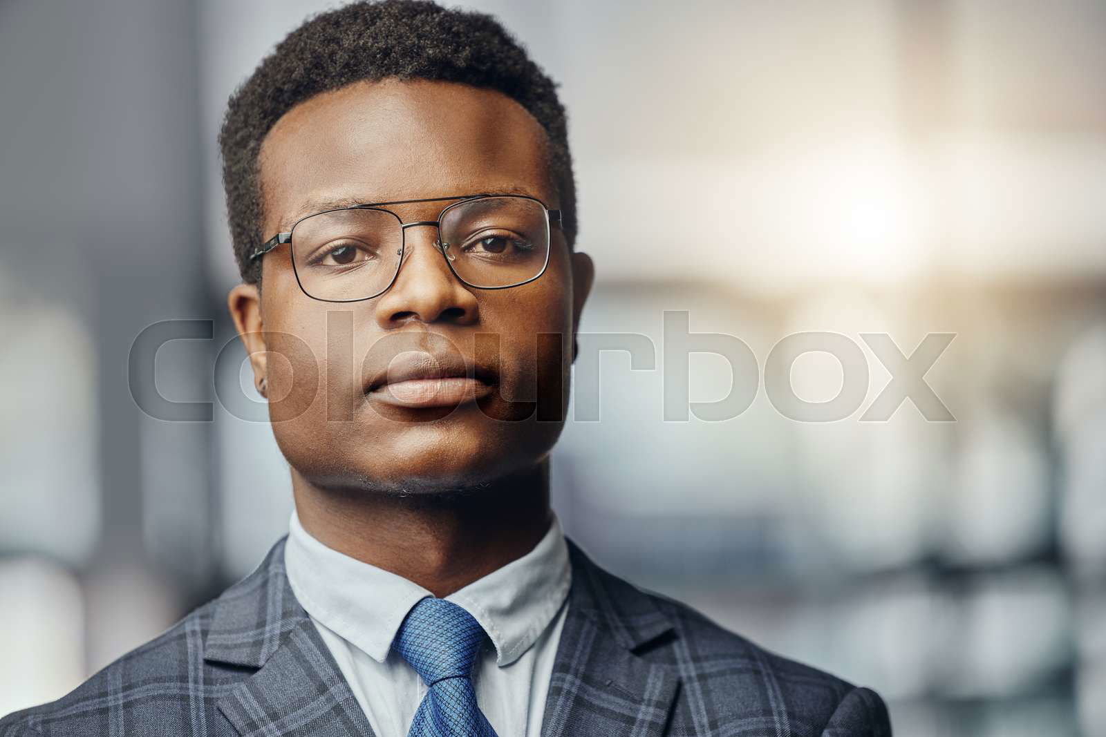 Black man portrait and lawyer with glasses for legal rights Colourbox