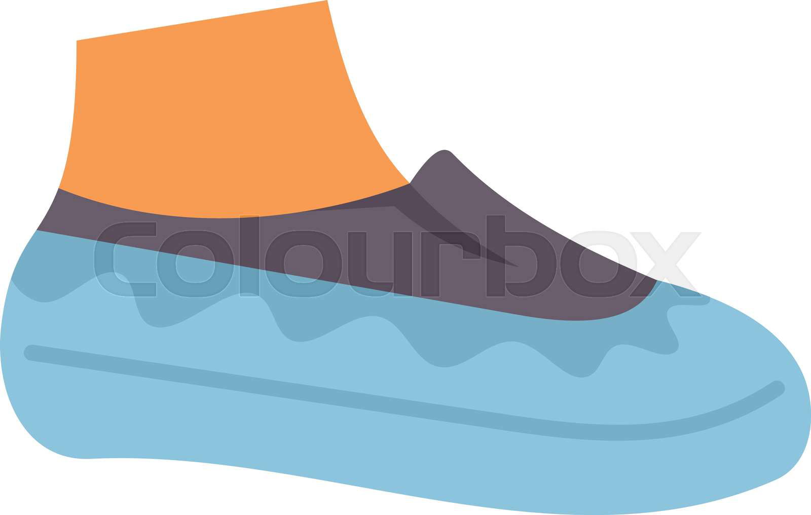 Blue medical shoe cover protecting from contamination in hos Colourbox