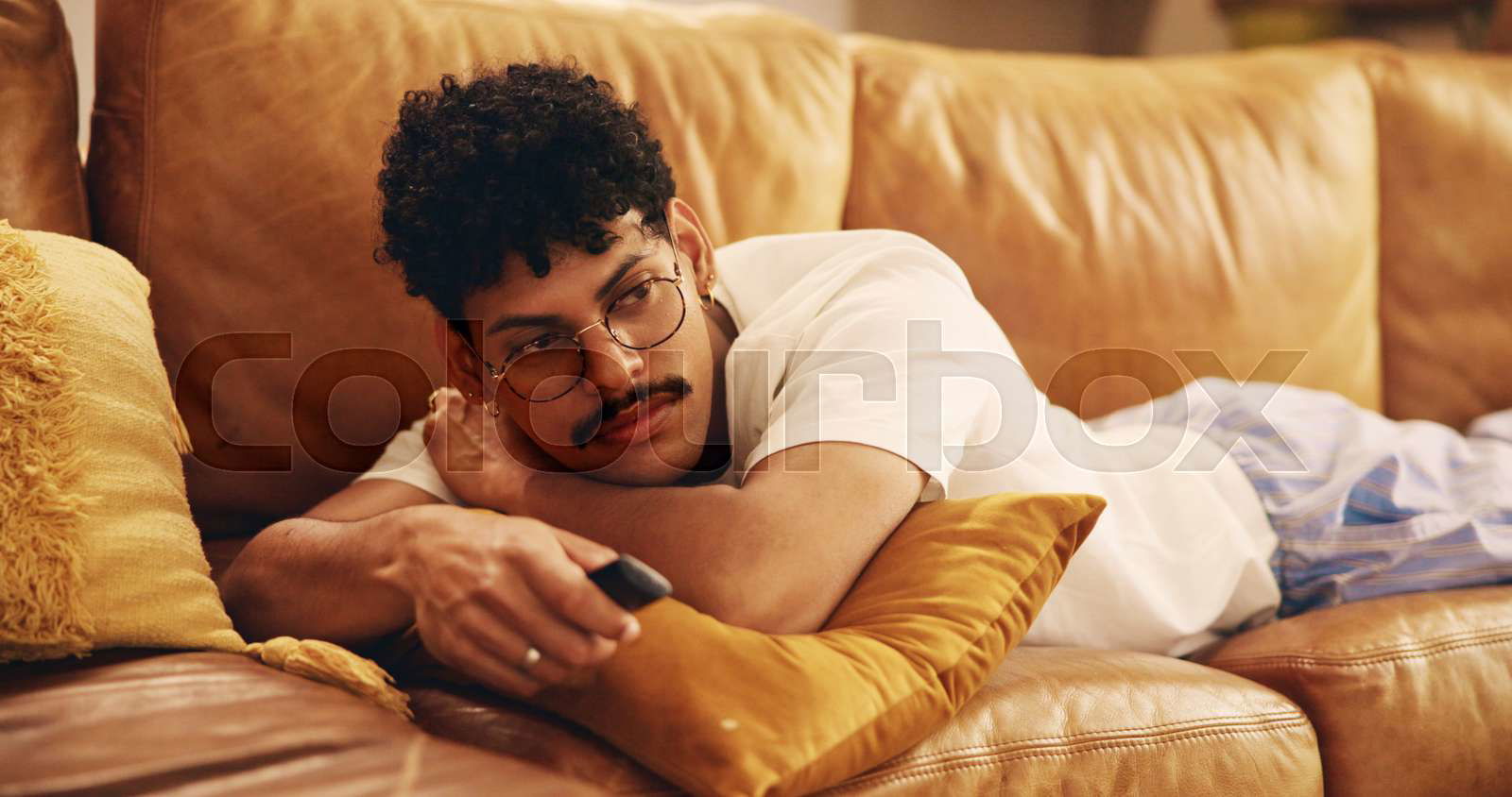 Lazy person on couch online