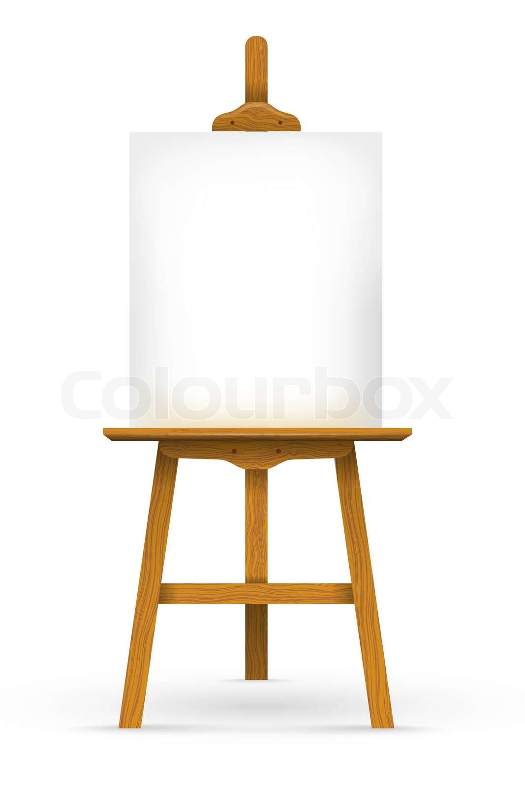 Wooden easel with blank canvas Colourbox