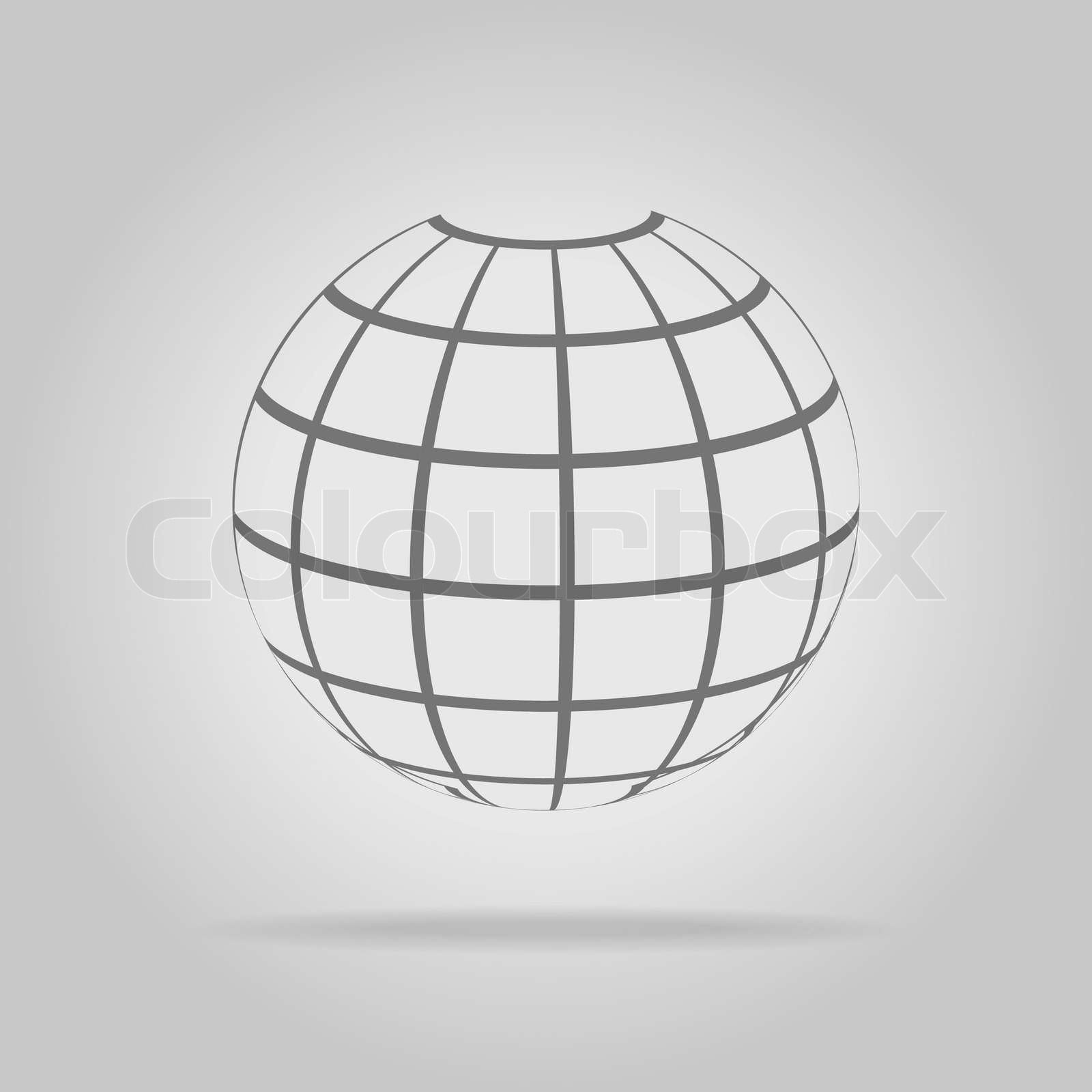 Halftone abstract globe logo blue color. Vector | Colourbox
